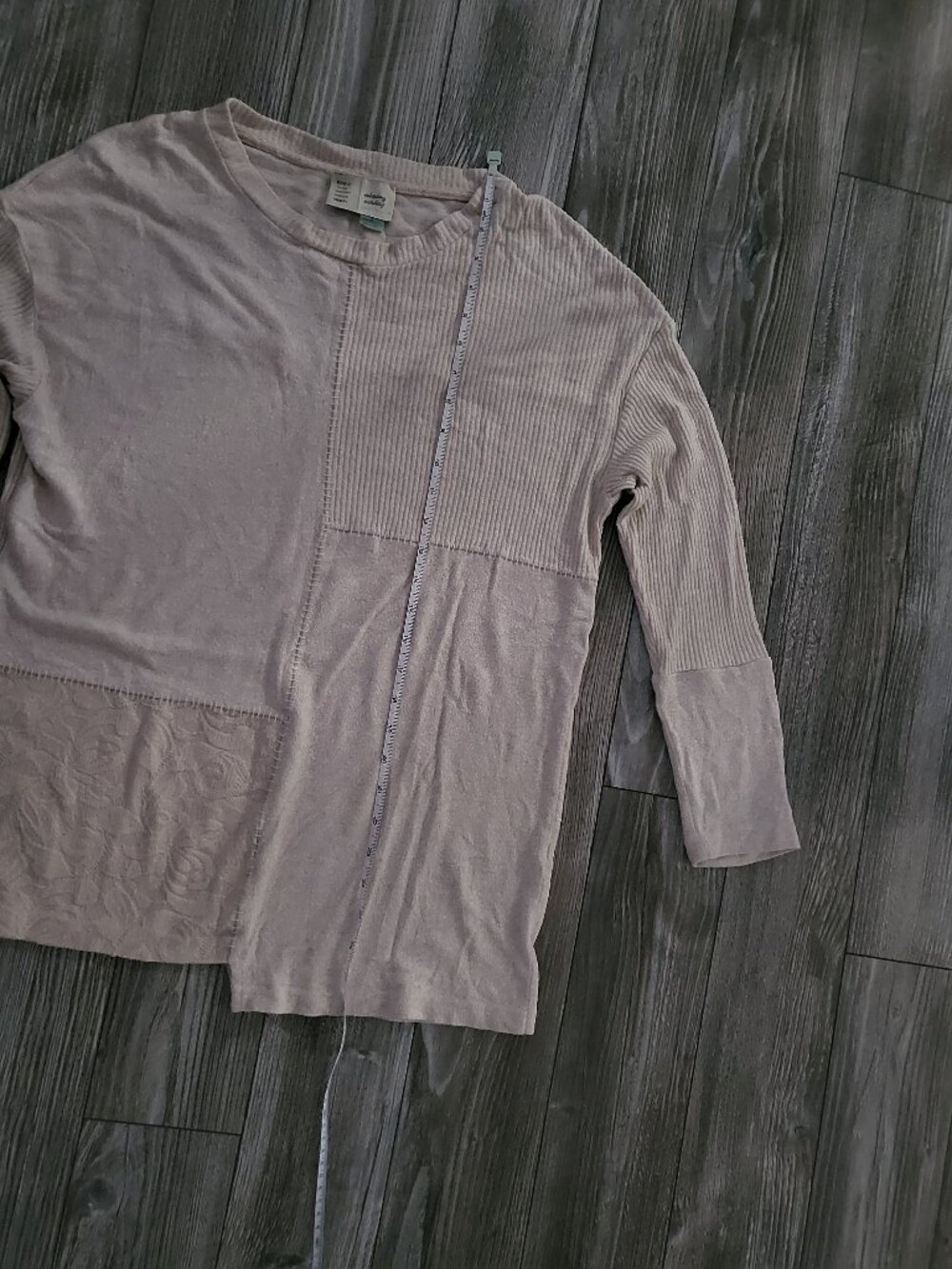 Anthropologie Mixed-Media Patchwork Knit Top - Picture 7 of 10